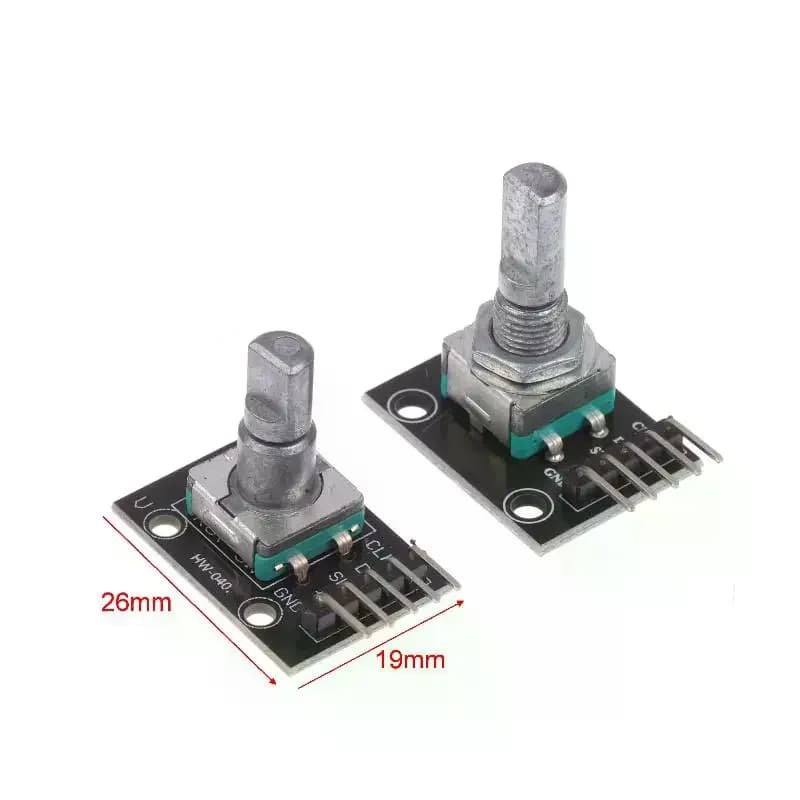 1 piece KY-040 rotary encoder module with size 15×16,5 mm with Arduino microcontroller knobs, use the adjustable encoder module