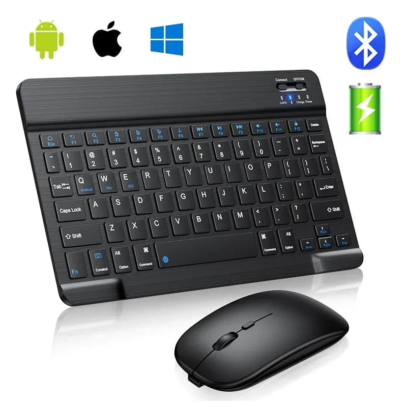 Tastiera wireless Bluetooth da 10 pollici per tablet iPad Kit tastiera e mouse inglese mini tastiera per iPad Pro 12 9 Air 4 S6 Lite