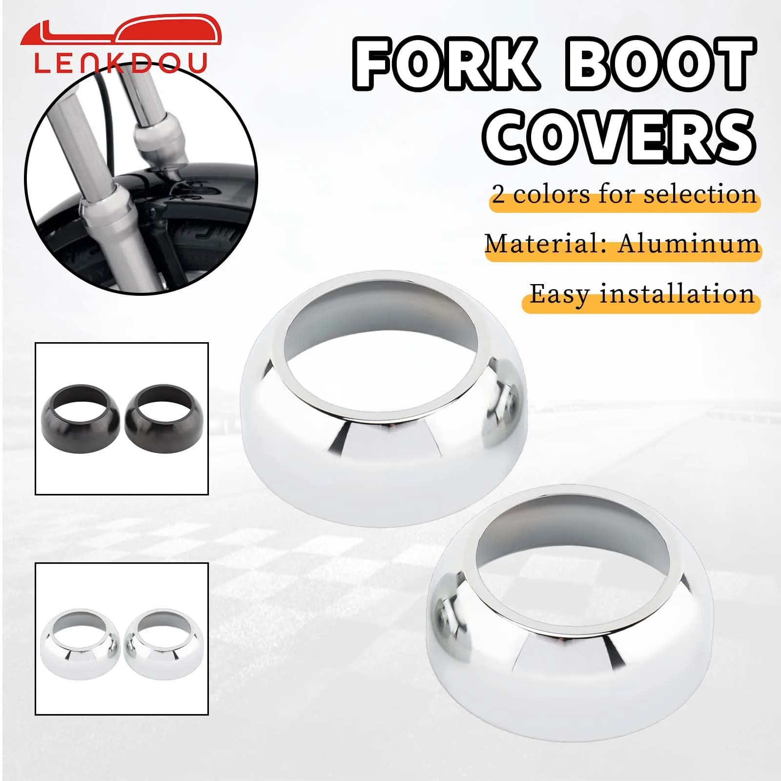 Moto 41 millimetri Forcella Anteriore Boot Cap Coperture Per Harley Dyna Wide Glide FXDWG Softail Night Train FXSTB Personalizzato FXSTC Standard FXST