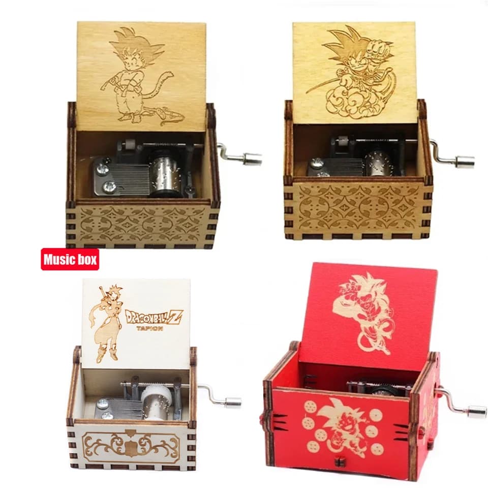 HOTHOT Carillon in Legno a Manovella di Dragon Ball, Statuetta di Dragon Ball, Regalo di Natale, Regalo di Compleanno, Regalo di Capodanno