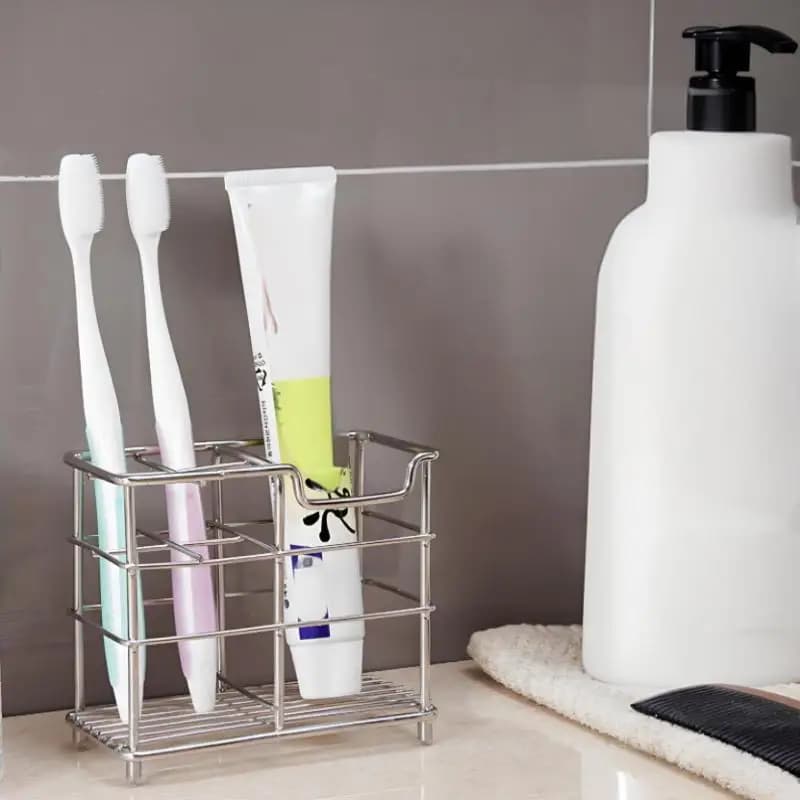 Stainless Steel Toothpaste Holder Bathroom Toothbrush Holder for Electric Toothbrush Holder