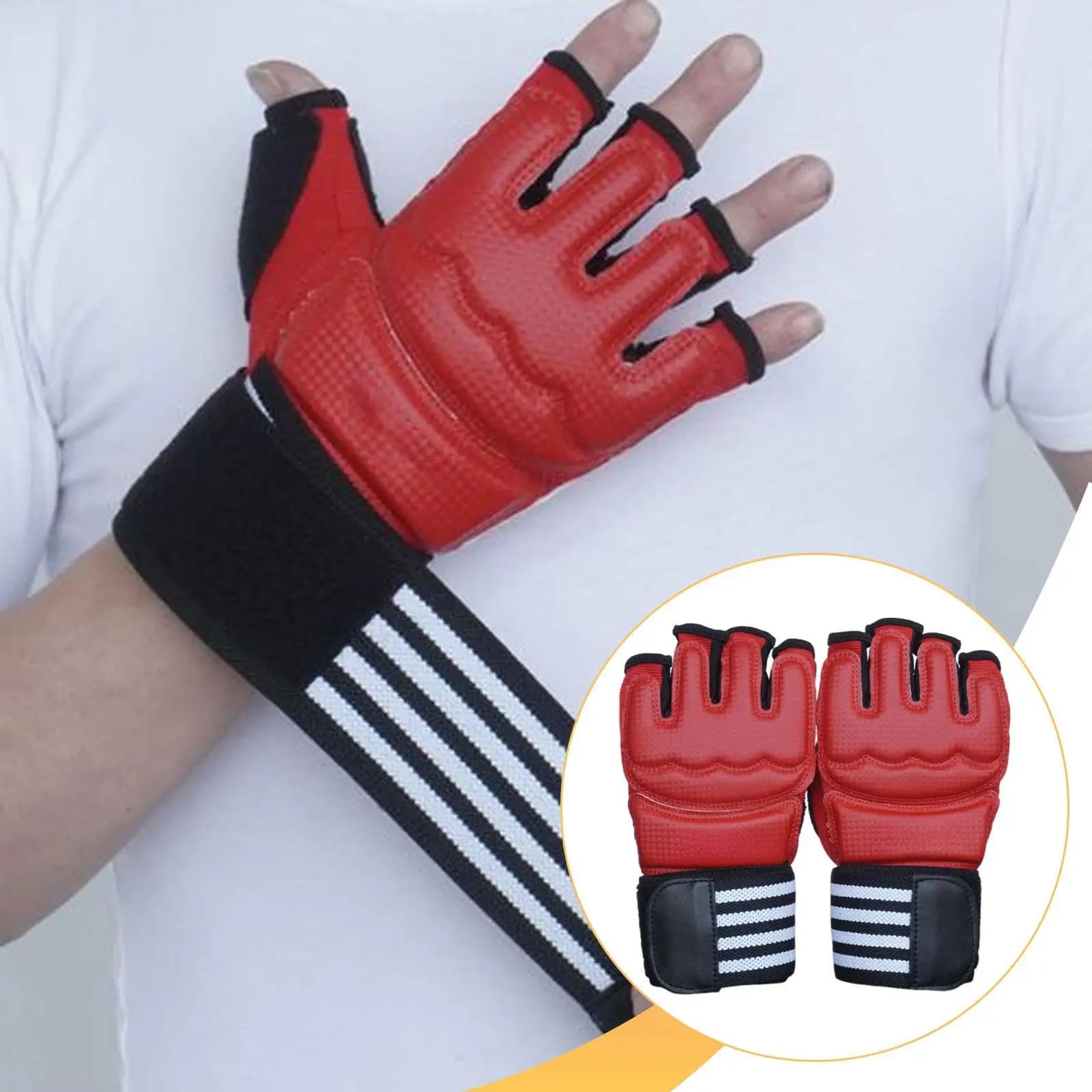 Lightweight Workout Boxing Gloves, Design Mid-Size, Adult Sparring Gloves, MMA Gym Equipment
