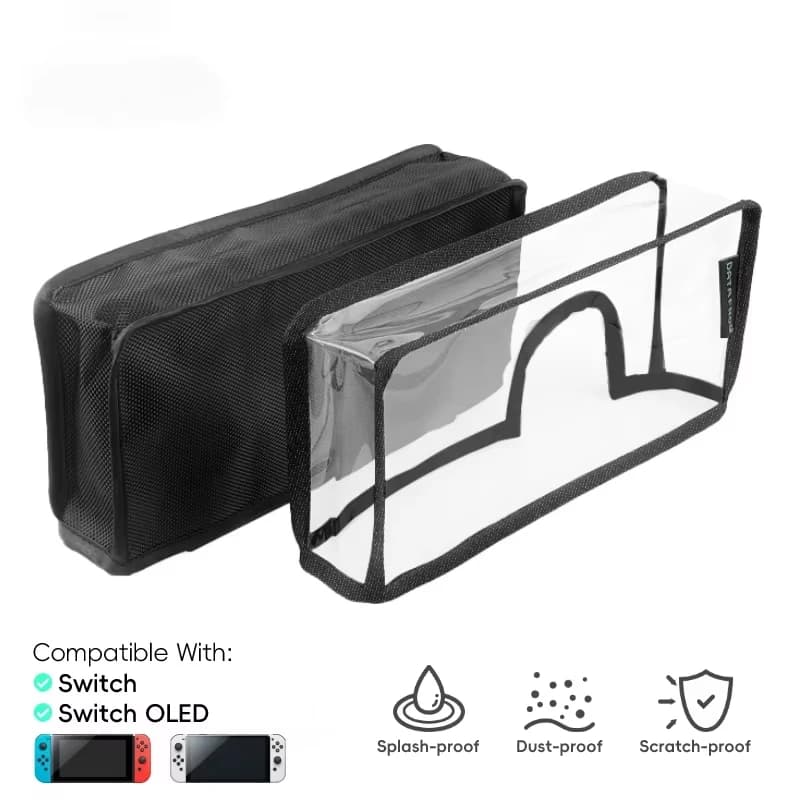 DATA FROG Custodia antipolvere Custodia antipolvere Tappo in rete Manicotto antigraffio Compatibile con interruttore e dock di ricarica per interruttore OLED NS
