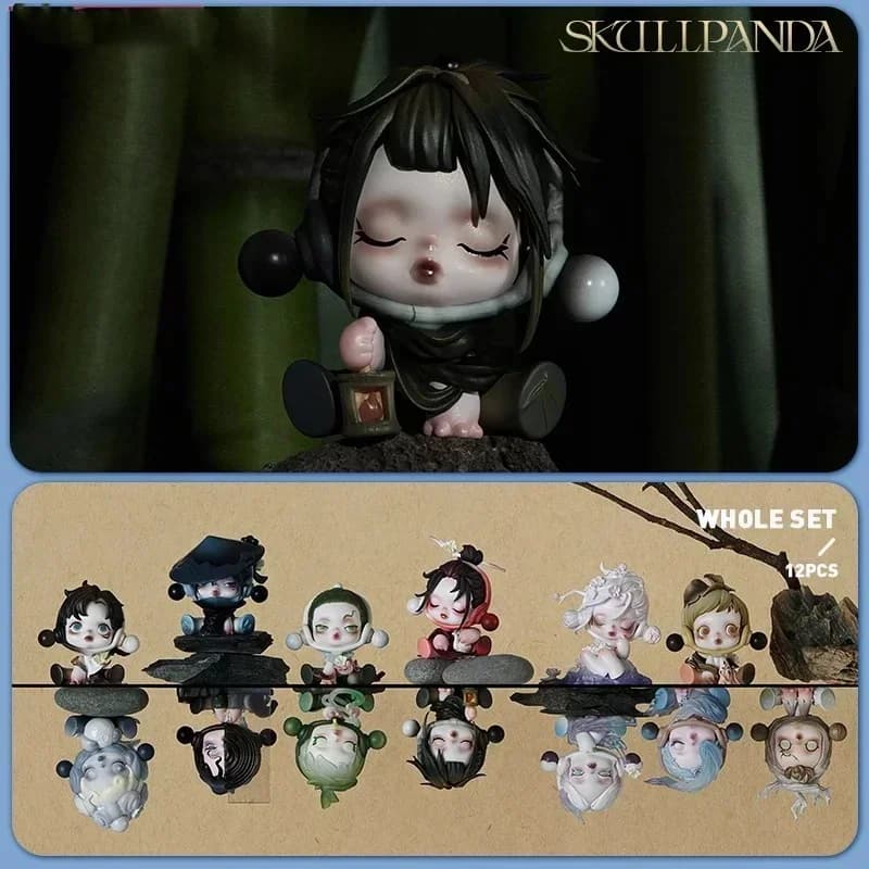 POP MART Skullpanda The Ink Plum Blossom Series Original Blind Box Mystery Box Guess Bag Toys Doll Cute Anime Figure Ornaments