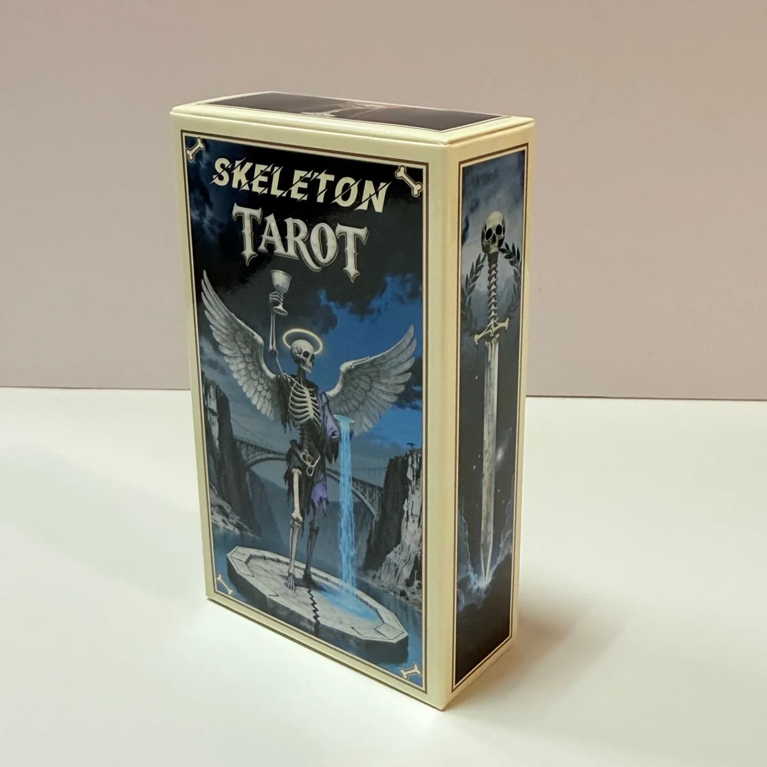 Carte dei Tarocchi Scheletro 78 Pezzi, Gioco da Tavolo Gotico con Arte Scheletrica, Mazzo di Tarocchi Divinatori con Teschio Fantasy Oscura