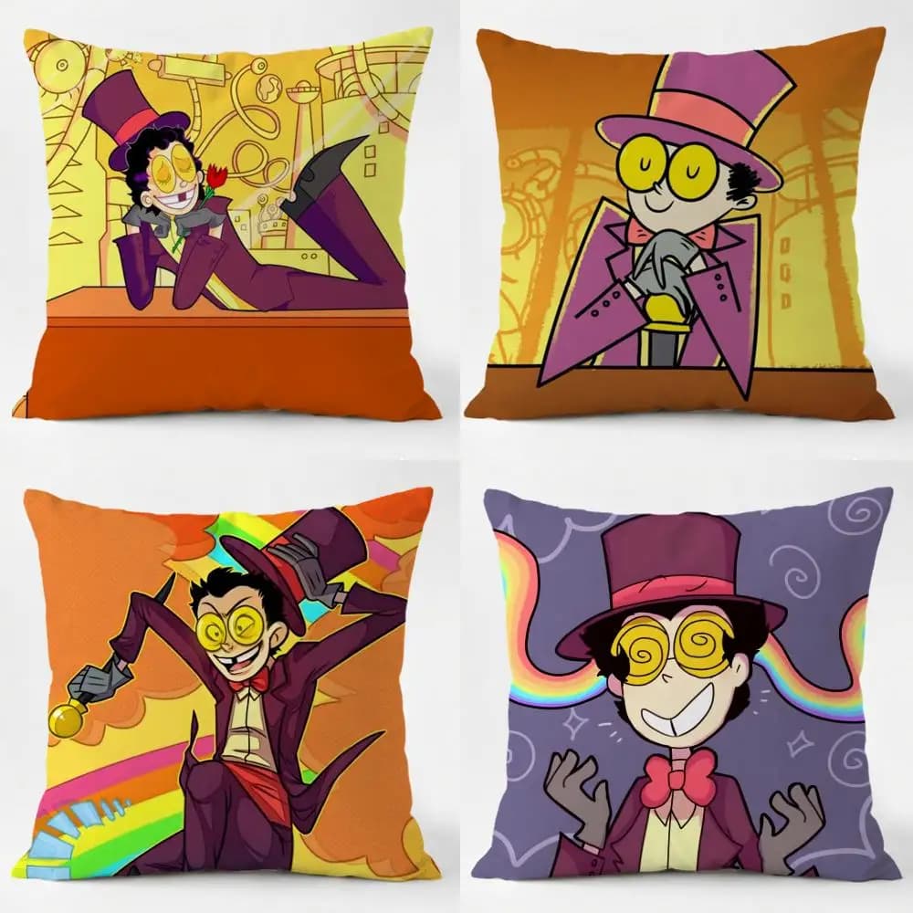 Cool Cartoon S-Superjail Cushion Cover Daily Washable Linen Pillowcase Soft for Sofa Bed Home Room Decor