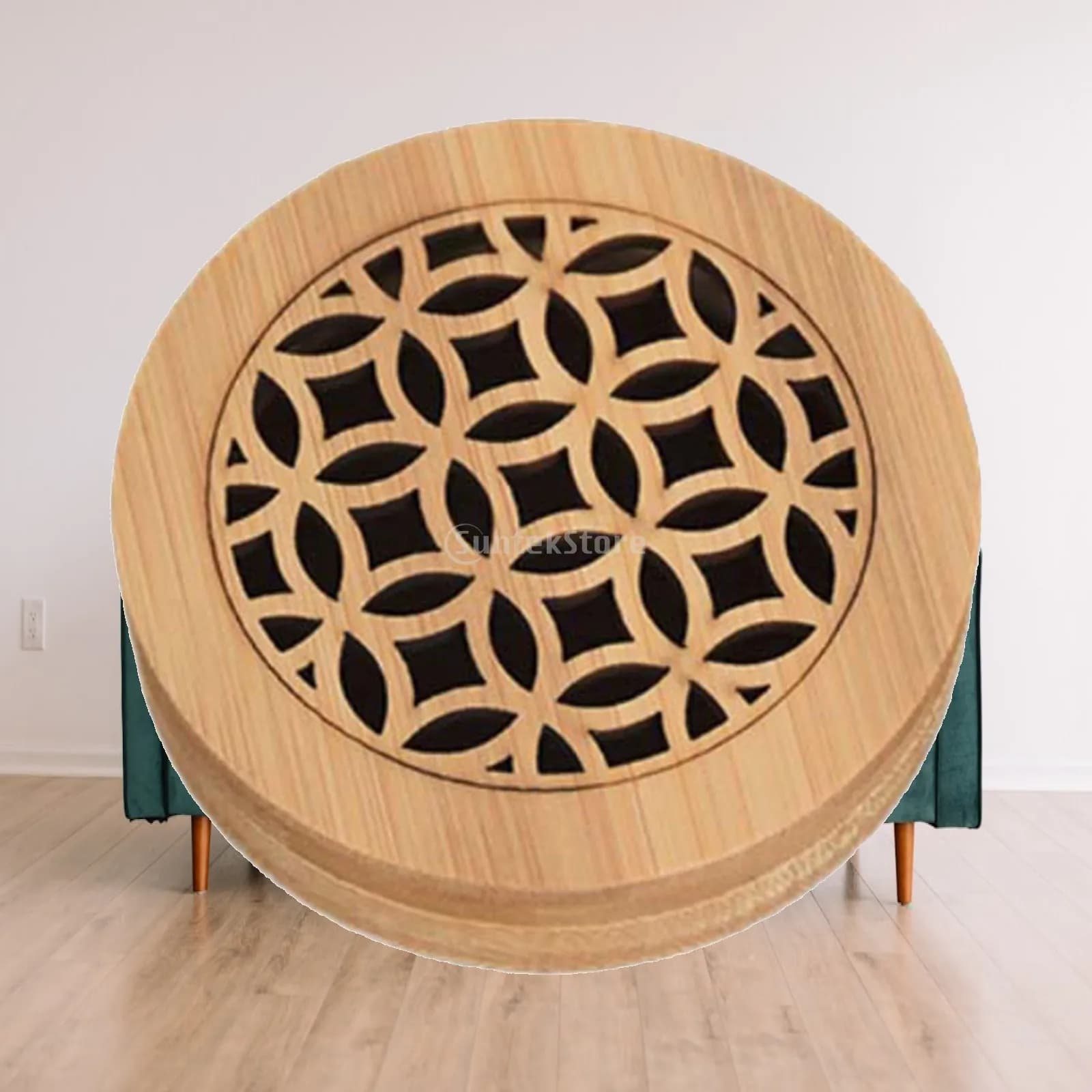 Wood Incense Burner Box with Artistic Hollow Lid Fragrance Diffuser for Bedroom Office Meditation Table Decoration