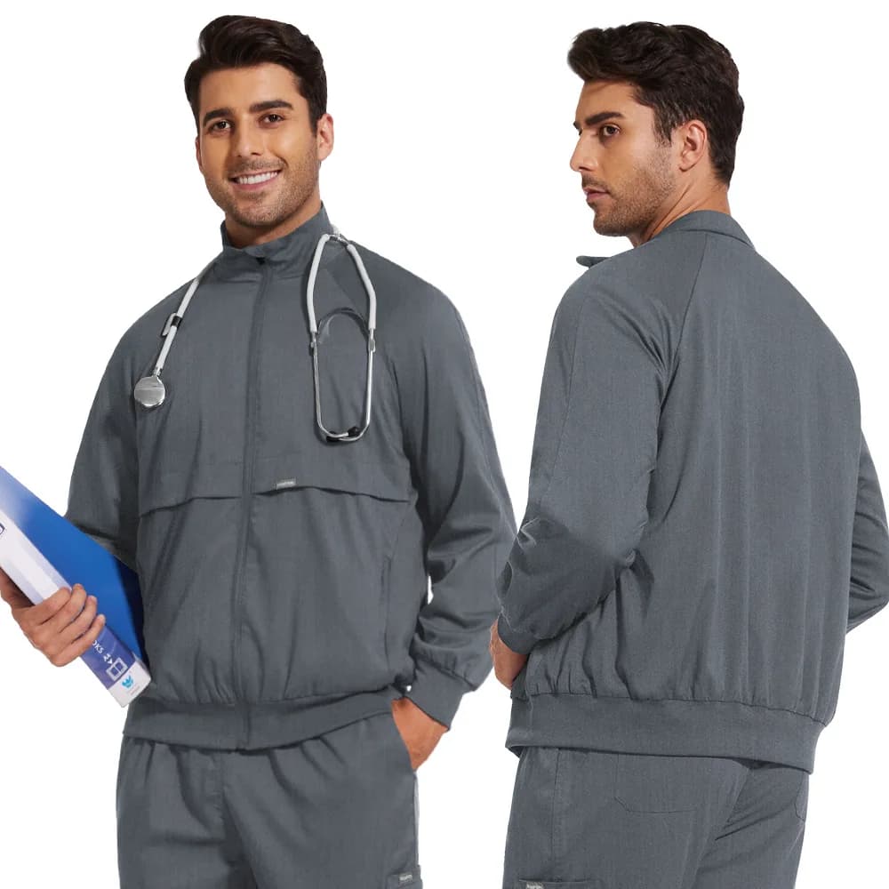 Giacca Medica Unisex, Camice Ospedaliero, Camice da Laboratorio, Abbigliamento per Medici e Infermieri, Indumenti da Lavoro per Cliniche Chirurgiche e Dentistiche