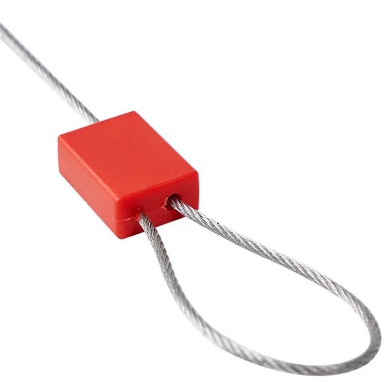 Ultimo Modello di Sigilli per Cavi Autobloccanti, Testa Quadrata Piatta, 20 Pezzi, Acciaio, 30 Cm, Sigilli Monouso per Container