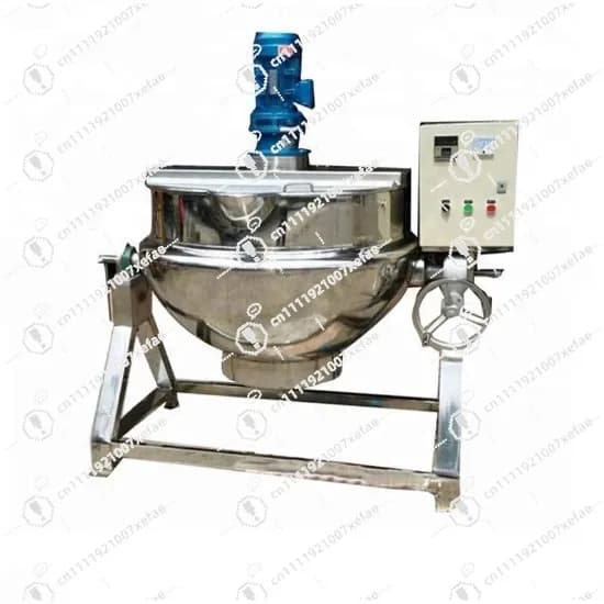 Nuovo Bollitore Elettrico Professionale da 100L a Doppia Camicia, Macchina per Cucinare Automatica per Ristoranti con Componenti Motore Essenziali