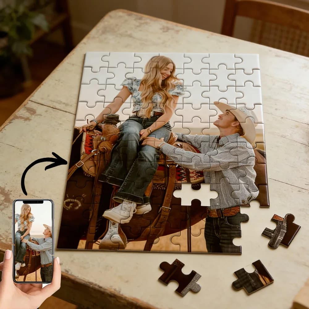 Puzzle fotografico personalizzato, con cornice o solo puzzle, puzzle con immagine personalizzata per la famiglia, idea regalo fai da te, puzzle commemorativo personalizzato