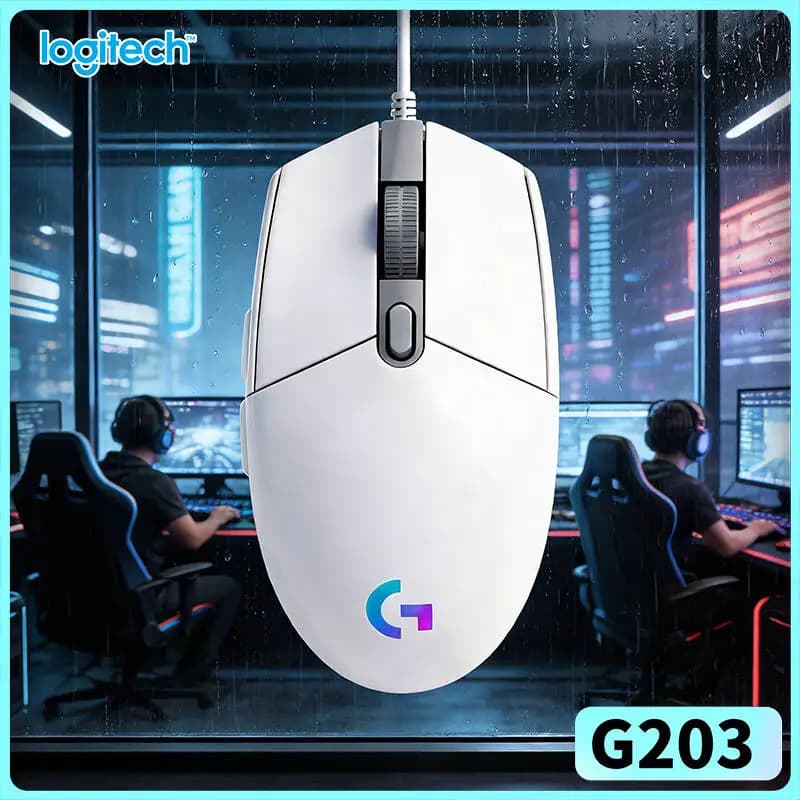Mouse from Gaming Logitech G203 Mini, RGB cab, 6 Programmable buttons, Portable for Travel G102/ G402/ M100R