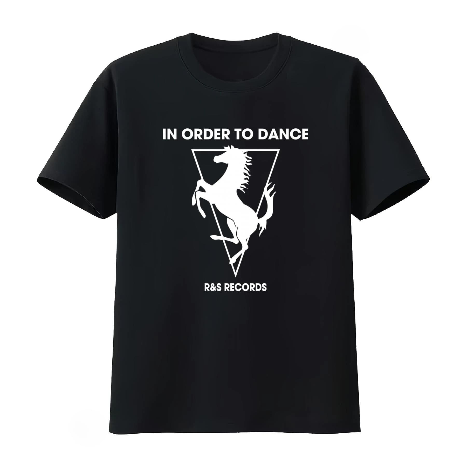 R S Records Belgium Techno Electronic Dance Music House Aphex Twin Derrick May Horse Print T Shirt Streetwear Men 2026 Summer