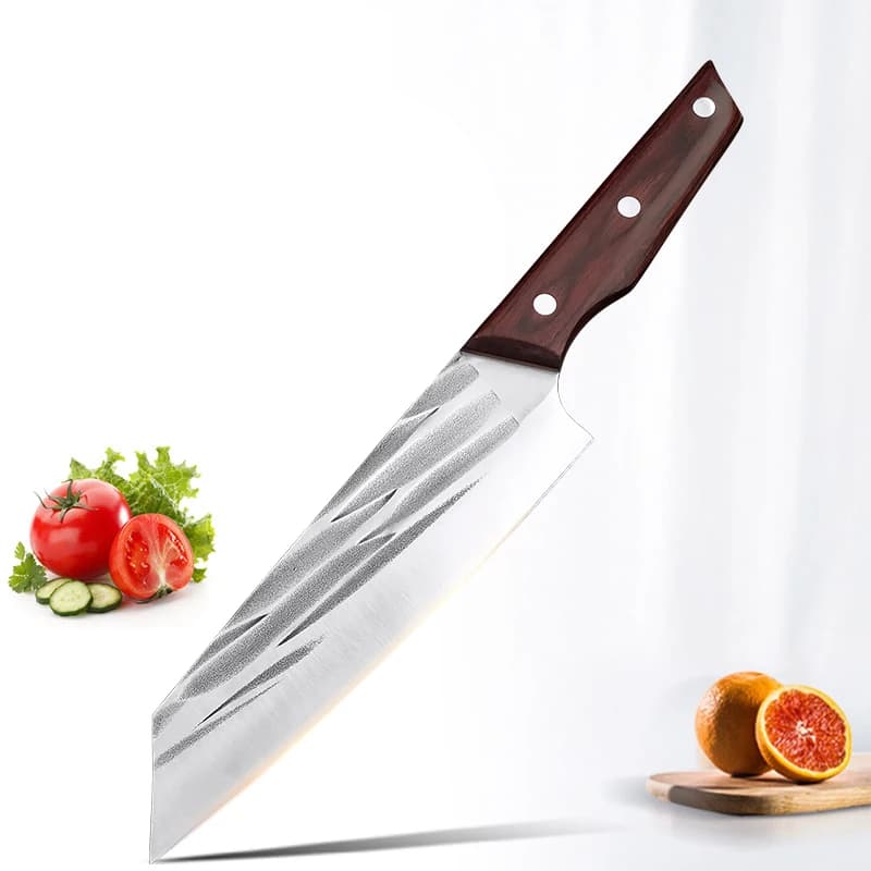 Japanese Stainless Steel Kitchen Knife Meat Knife Pelapatate Knife Hand Forged Butcher Knife Wooden Handle Cooking knife for chef