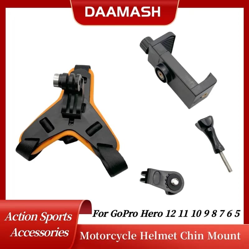 Supporto per il mento del casco del motociclo per GoPro Hero 12 11 10 9 8 7 6 5 supporto per fotocamera sportiva d'azione supporto per moto Go Pro accessorio