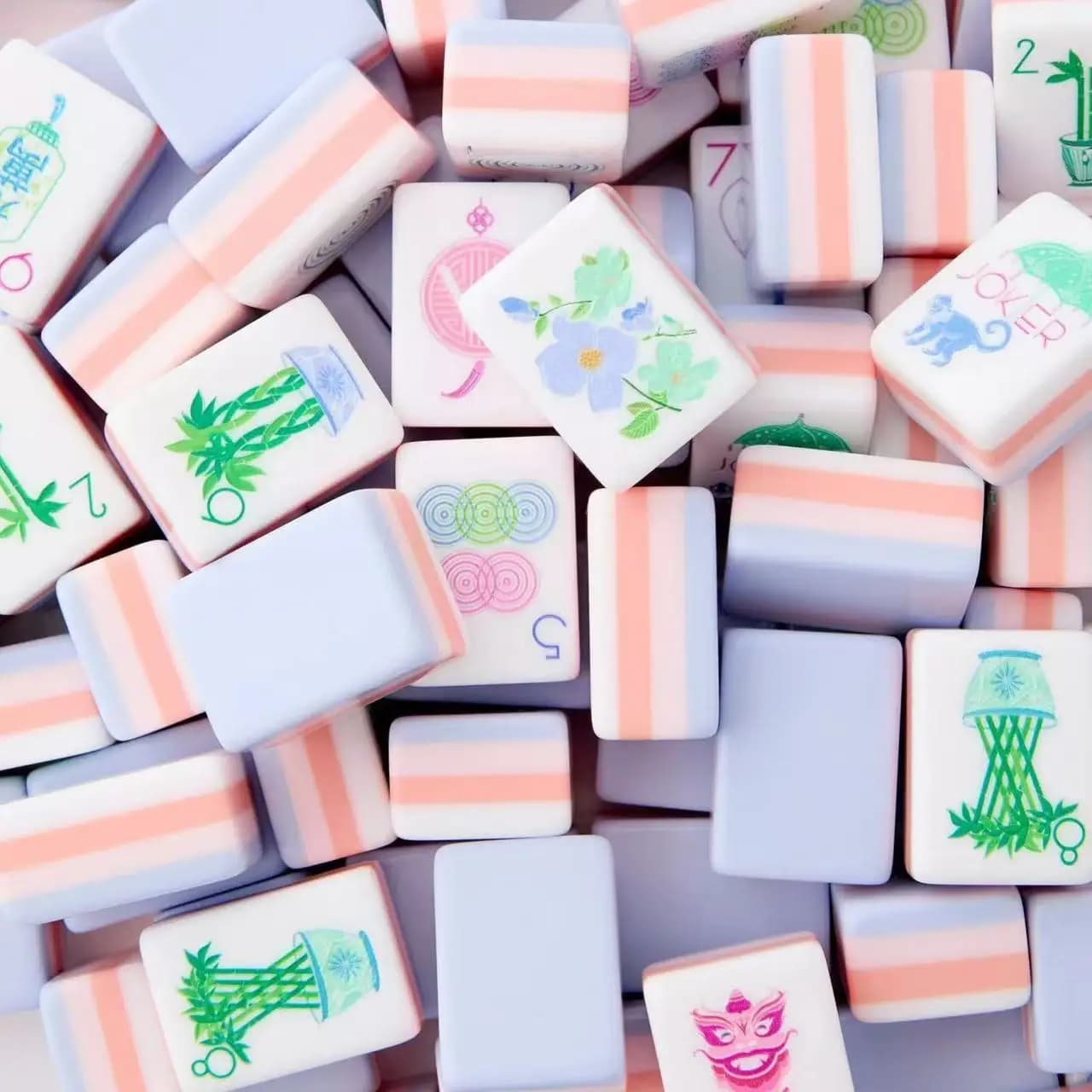 Set Mahjong americano viola taro, 160 tessere di dimensioni standard, gioco di mahjong portatile, perfetto per riunioni di famiglia e intrattenimento quotidiano