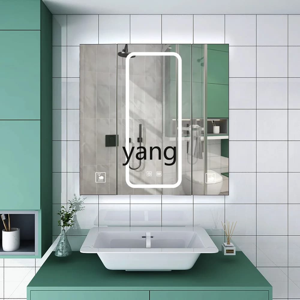 LH Armadietto a specchio intelligente in acciaio inossidabile antiappannamento per bagno, mobile contenitore per toilette