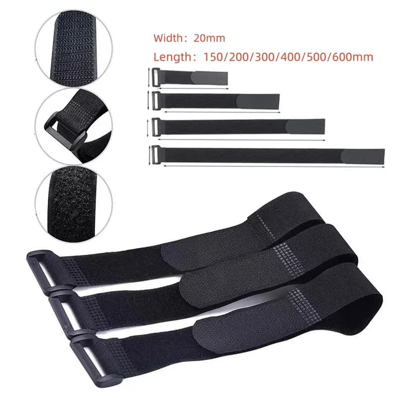 5 ~ 50 pz Fascette Nylon Riutilizzabile Autoadesiva Larghezza 20mm Cinghia Fibbia Inversa Linea Filo Organizzatore Gancio Loop Bundle di Fissaggio