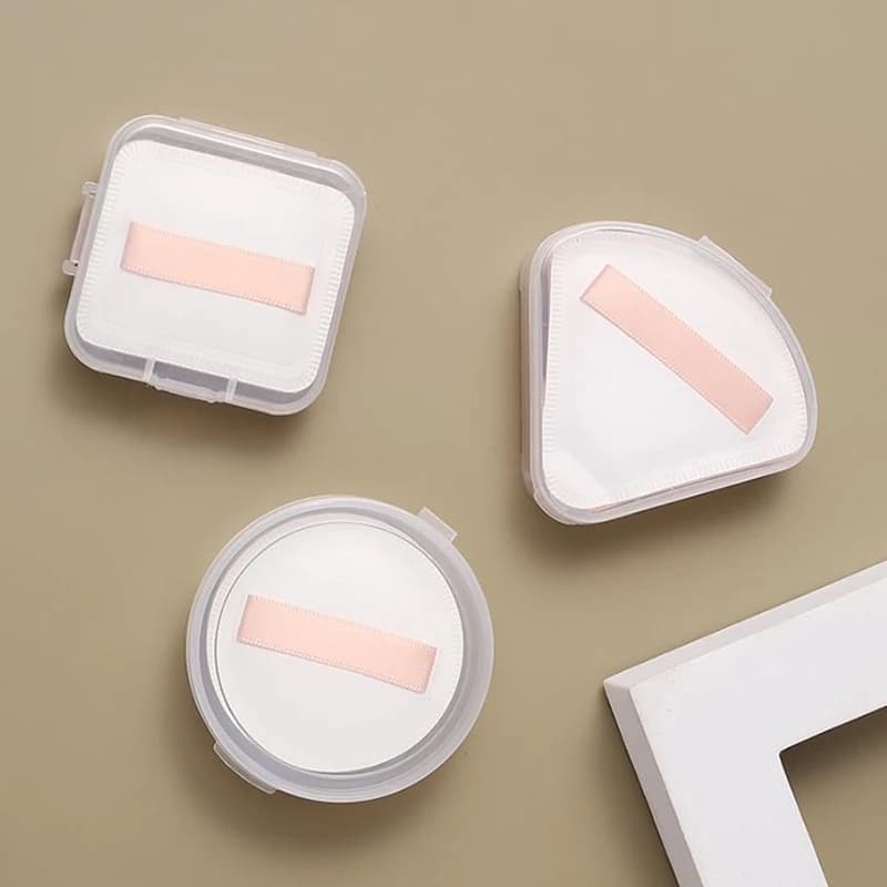 Z. Scatola in plastica da 10 pezzi per Puff, custodia trasparente per spugna, borse cosmetiche da viaggio portatili, custodia per cosmetici