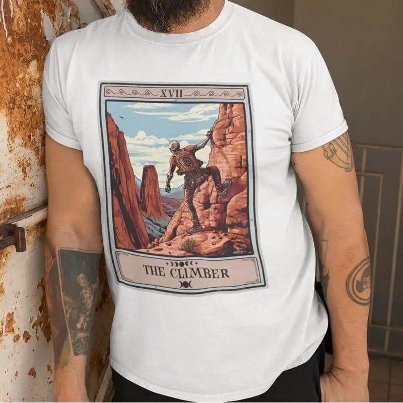 Maglietta The Climber Tarot Card Arrampicata su roccia