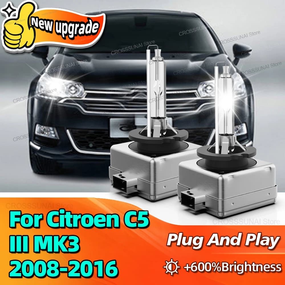 35W D1S Xenon HID Lampadina Auto Faro 6000K Faro di Ricambio Per Citroen C5 III MK3 2008 2009 2010 2011 2012 2013 2014 152016