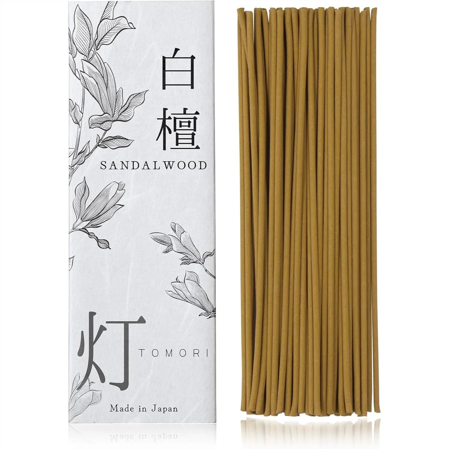 Sandalwood Incense Sticks 60pcs Coreless Low Smoke Natural Charcoal Free for Meditation Yoga Relaxation Calming Aromatherapy