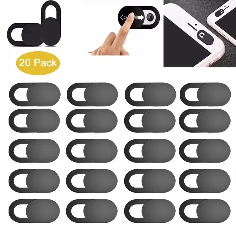 1-20PCS Webcam Cover Shutter Magnet Slider Camera Cover For iPad Tablet Web Laptop PC Camera Mobile Phone Lenses Privacy Sticker