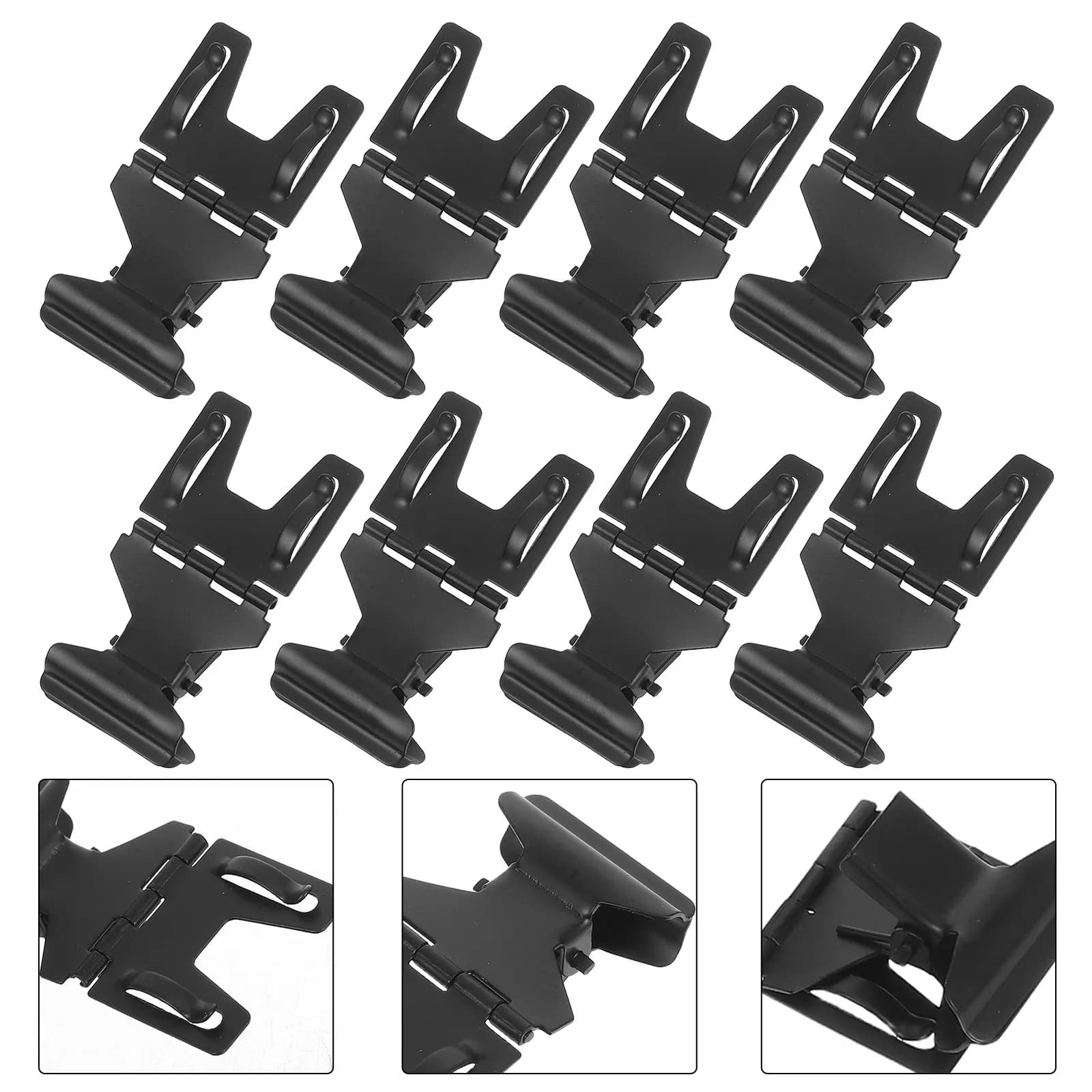 10 Pezzi Clip Porta Prezzo Professionali in Metallo Nero per Espositori di Negozi al Dettaglio, Supermercati e Panetterie