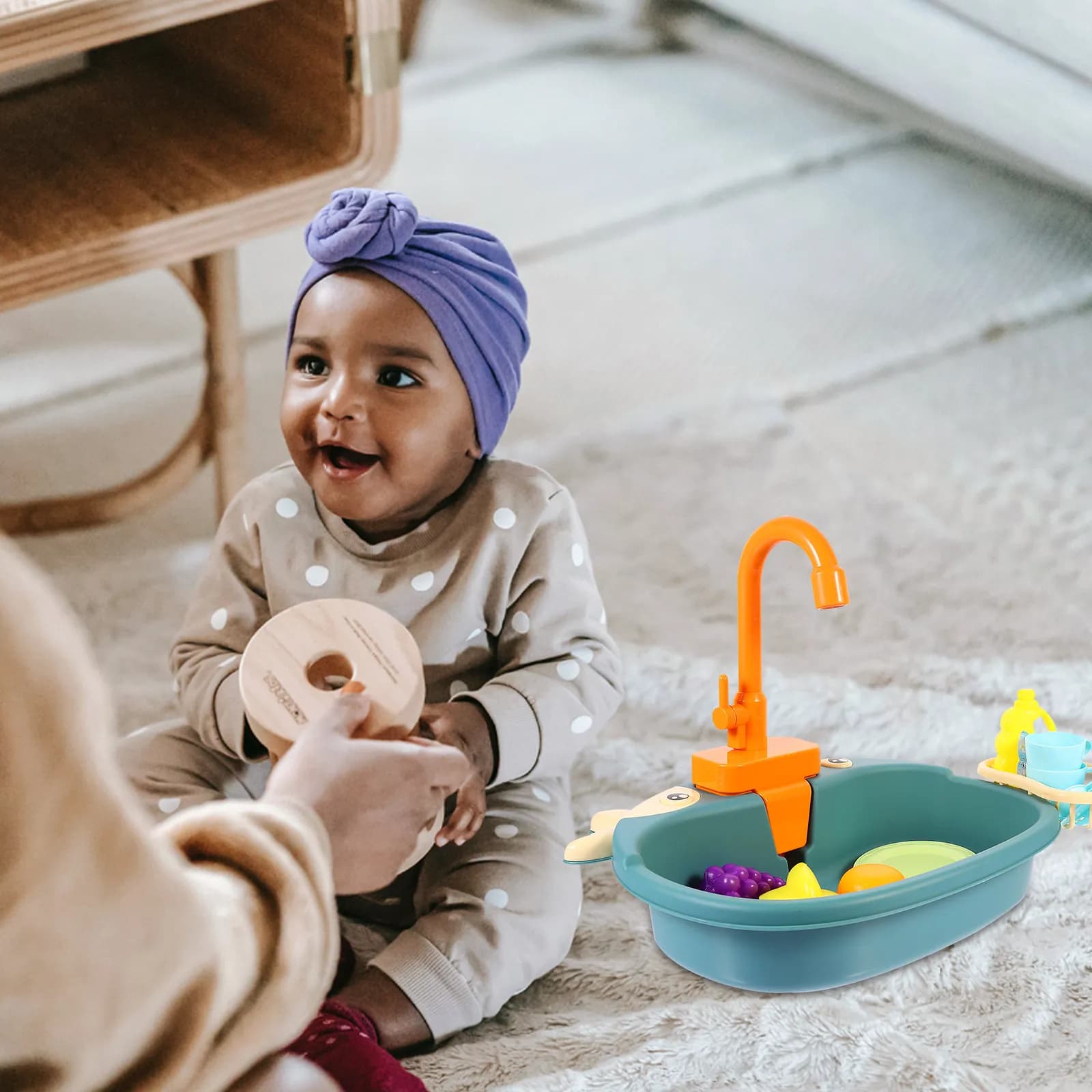 Set di Lavastoviglie Elettrica Simulata per Bambini, Gioco Educativo da Cucina con Lavello, Sviluppa la Creatività, la Cognizione dei Colori e la Coordinazione Occhio-Mano