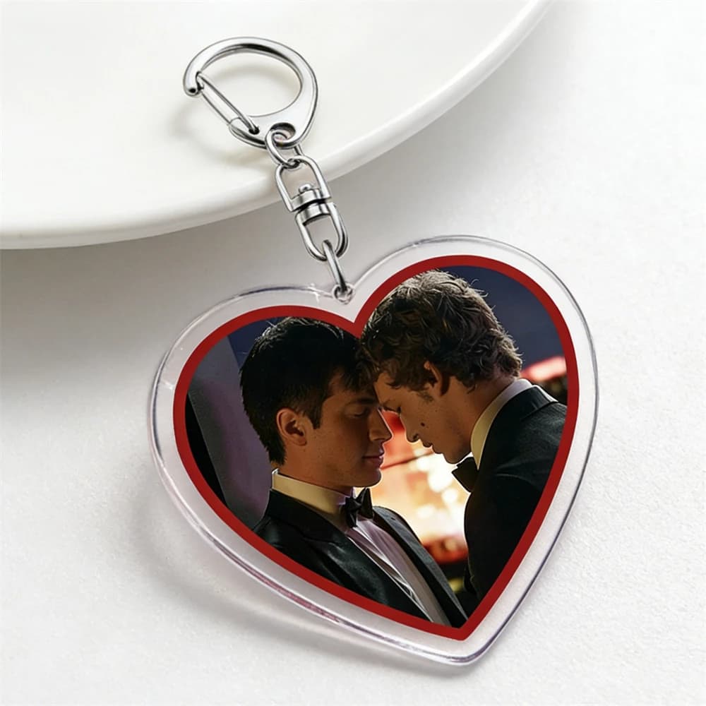 New Rivalry Heated TV Show Love Heart Keychain for Accessories Shane Hollander Ilya Rozanov Keyring Jewels Fans Gifts
