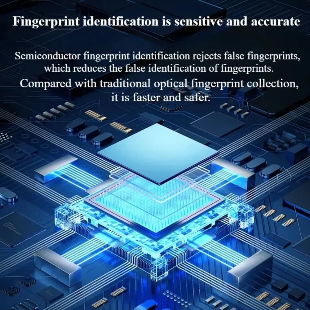 Blocco portatile senza chiave per impronte digitali ABS Ricarica USB Lucchetto intelligente Antifurto 0,5 secondi Sblocca serratura
