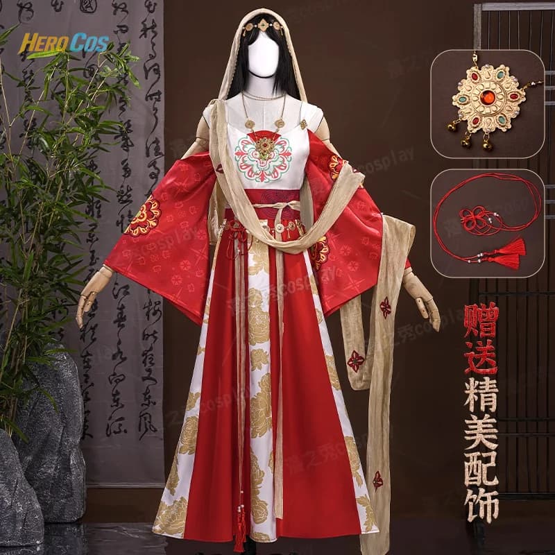 HERO Cos Where Winds Meet Miracle Xiuxiu Costume Cosplay Anime Dress Earrings Earrings Fork Halloween party for women