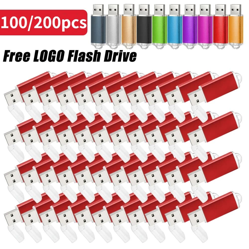 100/200PCS custom Flash Drive Pen Drive 1GB 2GB 16GB 32GB High Speed Usb Stick 2. 0 memoria stick memory Flash Drive Pendrive