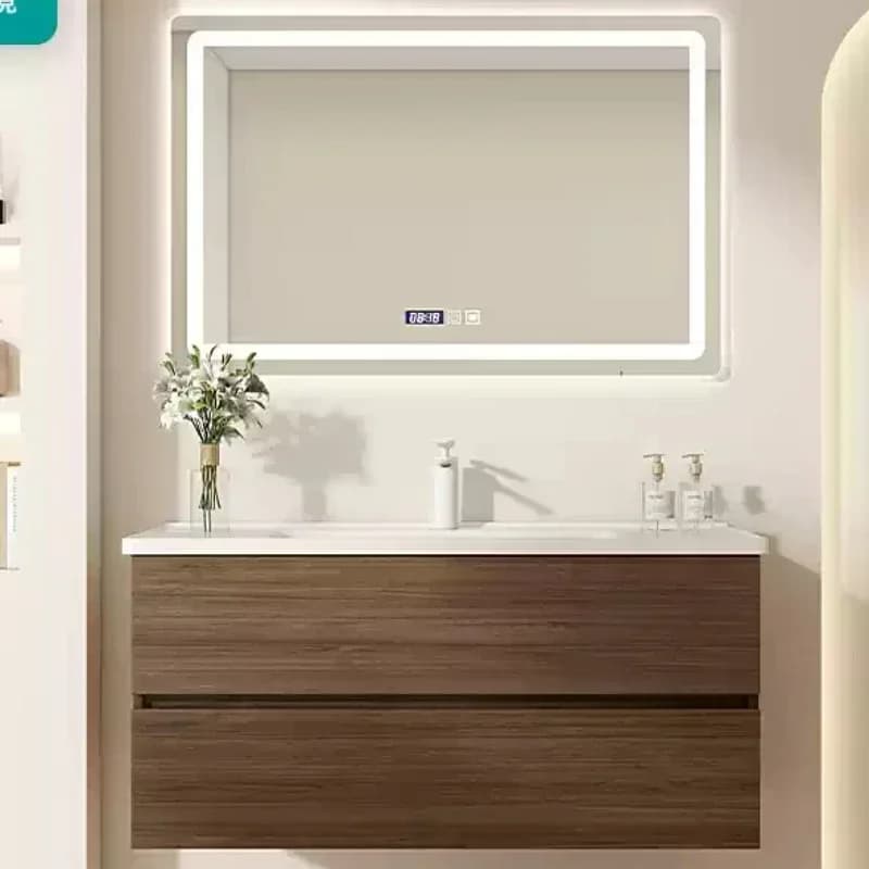 Organizzatore Armadietto Lavandino Armadi da bagno Armadi aperti Deposito WC Parete Farmacia Salvaspazio Gabinete Mobili per asciugamani in legno