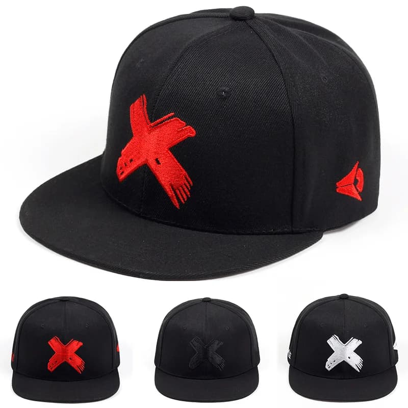 Hip-hop hats with embroidery letter X simple unisex Casual baseball caps adjustable for outdoors spring autumn Sun protection hat