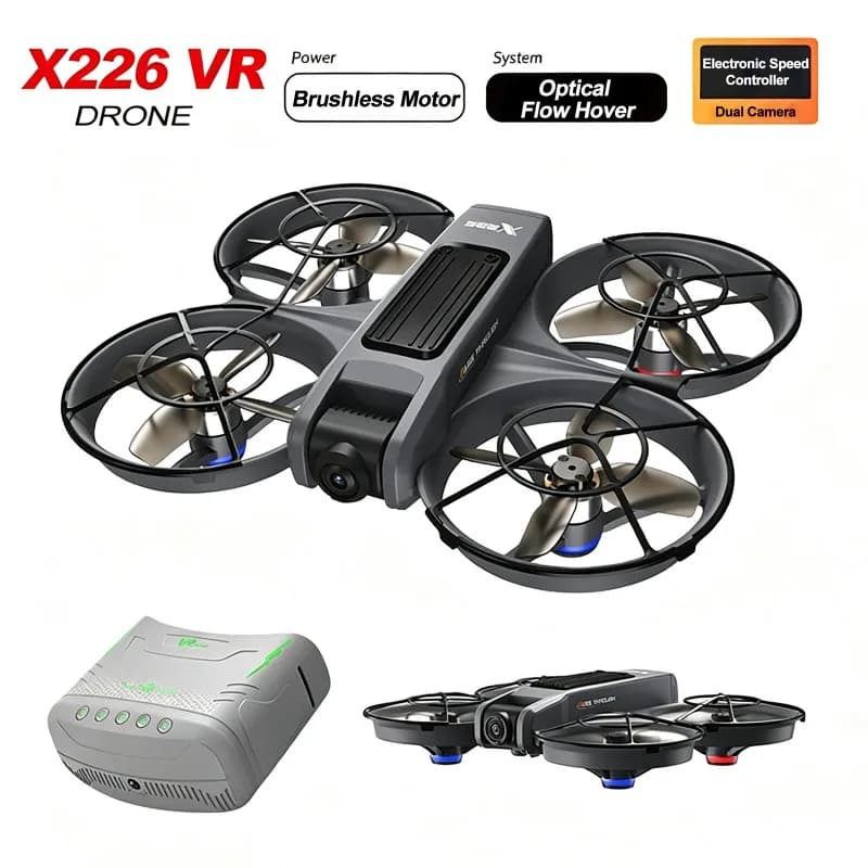 VR Big Drones 4K HD Wide Angle Camera WiFi FPV RC Helicopter with Large Screen Foldable Quadcopter for Professional Photography