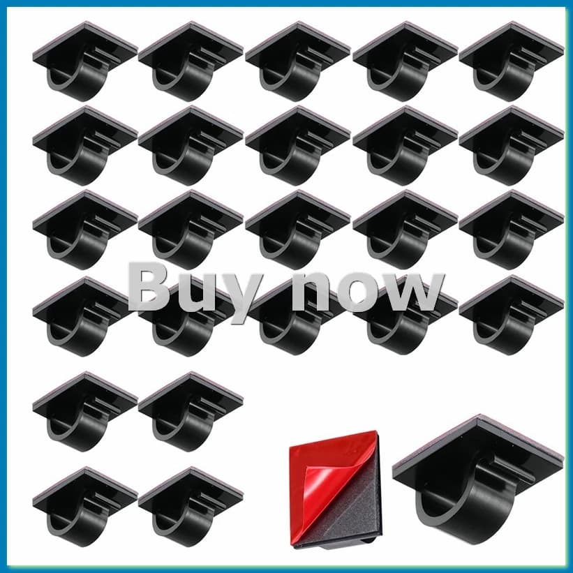 50 pezzi mini clip per cavi ganci clip per luci natalizie ganci per luci autoadesivi clip per cavi per luci da scrivania per esterni-ABHG