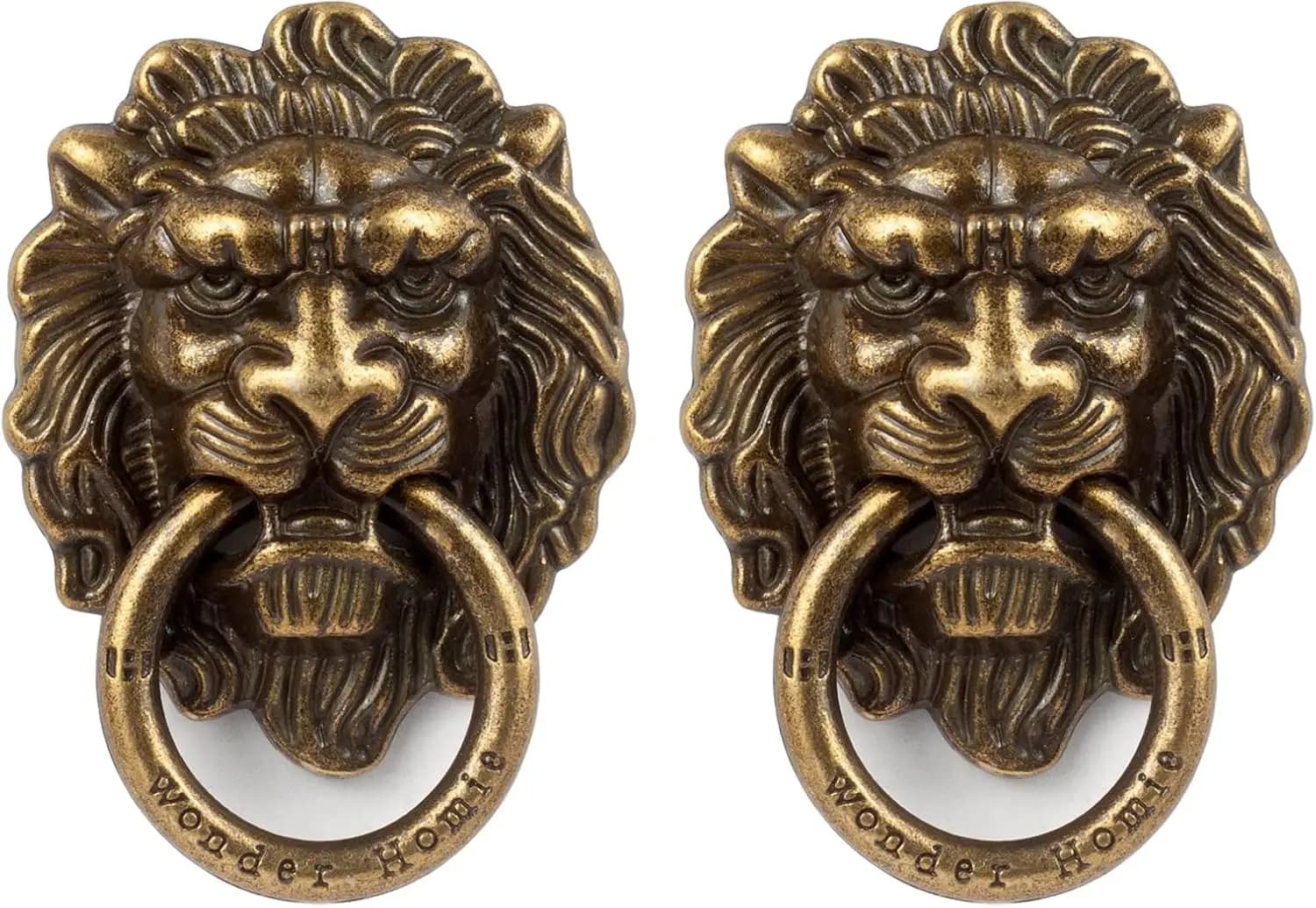 [Confezione da 2] Supporto ad anello per cellulare a forma di testa di leone, supporto ad anello per dito con impugnatura in metallo lucido, accessori per smartphone