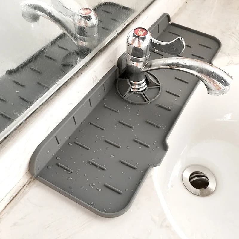 Tappetino assorbente per rubinetto della cucina Lavello in silicone Paraspruzzi Tappetino per drenaggio dell'acqua Protezione per controsoffitto Cuscino per tavolo Tappetino per bagno