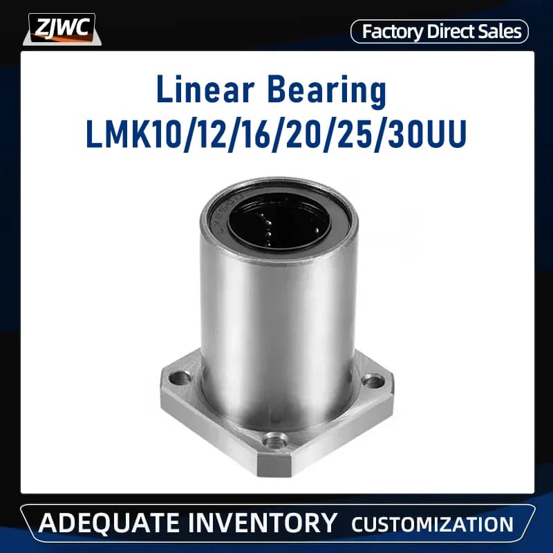 1 pz LMK25UU Tipo 25mm Flangia Cuscinetto Lineare Parti CNC Per Asta Stampante 3D
