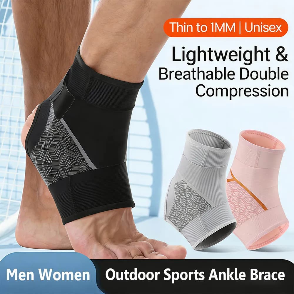 Supporto a Compressione per Caviglia Sportiva (1/2 Pezzi), Fascia Compressiva per Caviglia per Uomini e Donne, Fascite Plantare, Tendinite di Achille