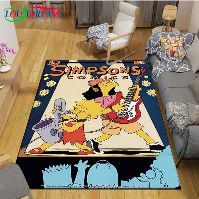 Squisito cartone animato SS-Simpson tappeti stampati soggiorno tappeto antiscivolo tappetini camera da letto per bambini tappetino Yoga grande tappeto Decor