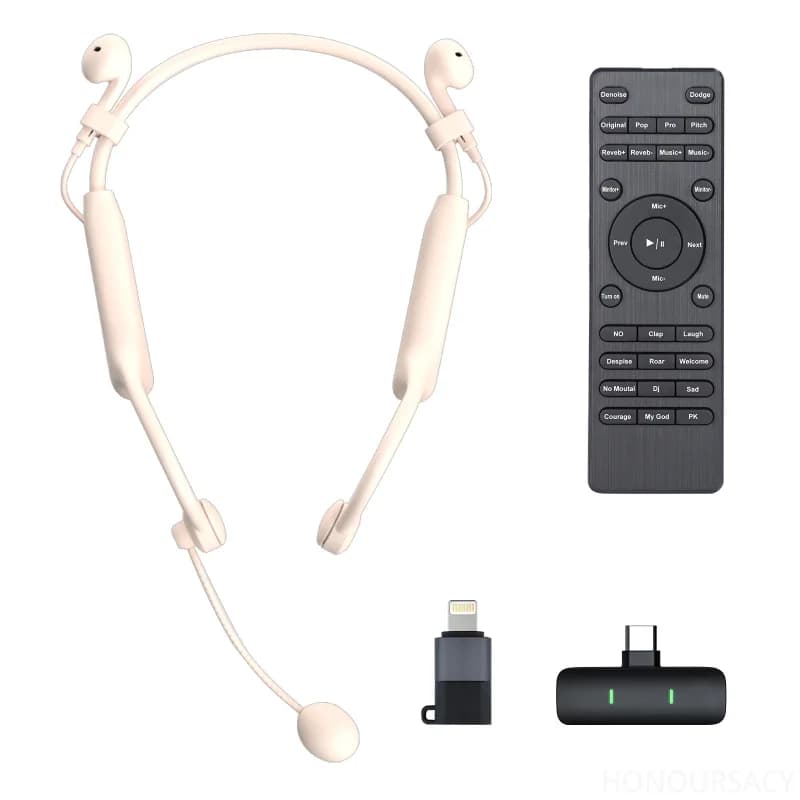 All-in-One Online Education Earbuds Noise Reduction Earphone Wireless Sound Card Headset For Live Streaming with MIC Intelligent