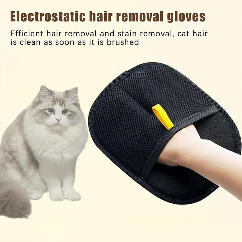 Guanti da toelettatura bidirezionali statici per animali domestici da 2 pezzi, riutilizzabili, lavabili, per toelettatura di cani, accessori multifunzionali per prodotti per animali domestici