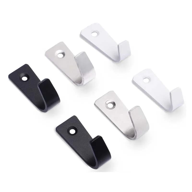 J-Shaped Clothes Hook Wall Mounted Hooks Stainless Steel Coat Hooks Single Hole Wall Mount Hooks Hanger for Hanging Coat Clothes