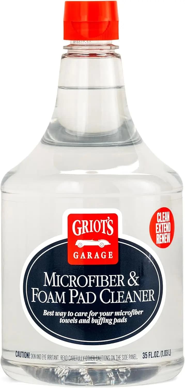 Detergente per microfibra e schiuma, rimuove residui di cera e sigillante, ripristina l'efficacia dei panni per auto, 35 oz