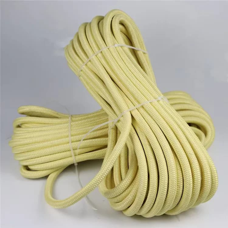 15meters Black and yellow 3mm fire-resistant, flame-retardant, high-temperature resistant Kevlar woven aramid rope