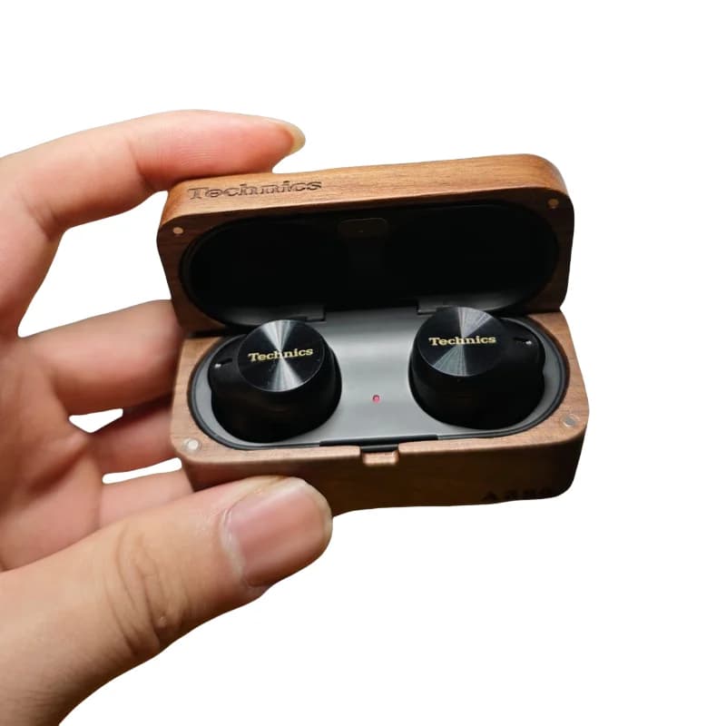 Protective case for walnut wood earphones suitable for wireless Bluetooth earphones Panasonic Technics AZ80 Ghibli