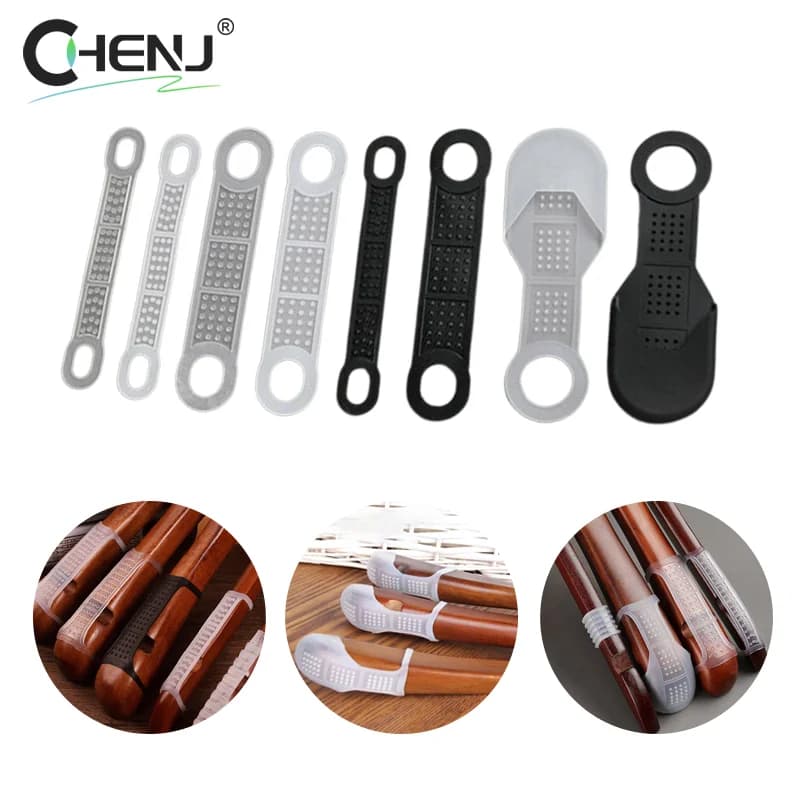 10 pezzi in silicone antiscivolo per vestiti gancio antiscivolo spalla trasparente autoadesivo tappetino appendiabiti accessori
