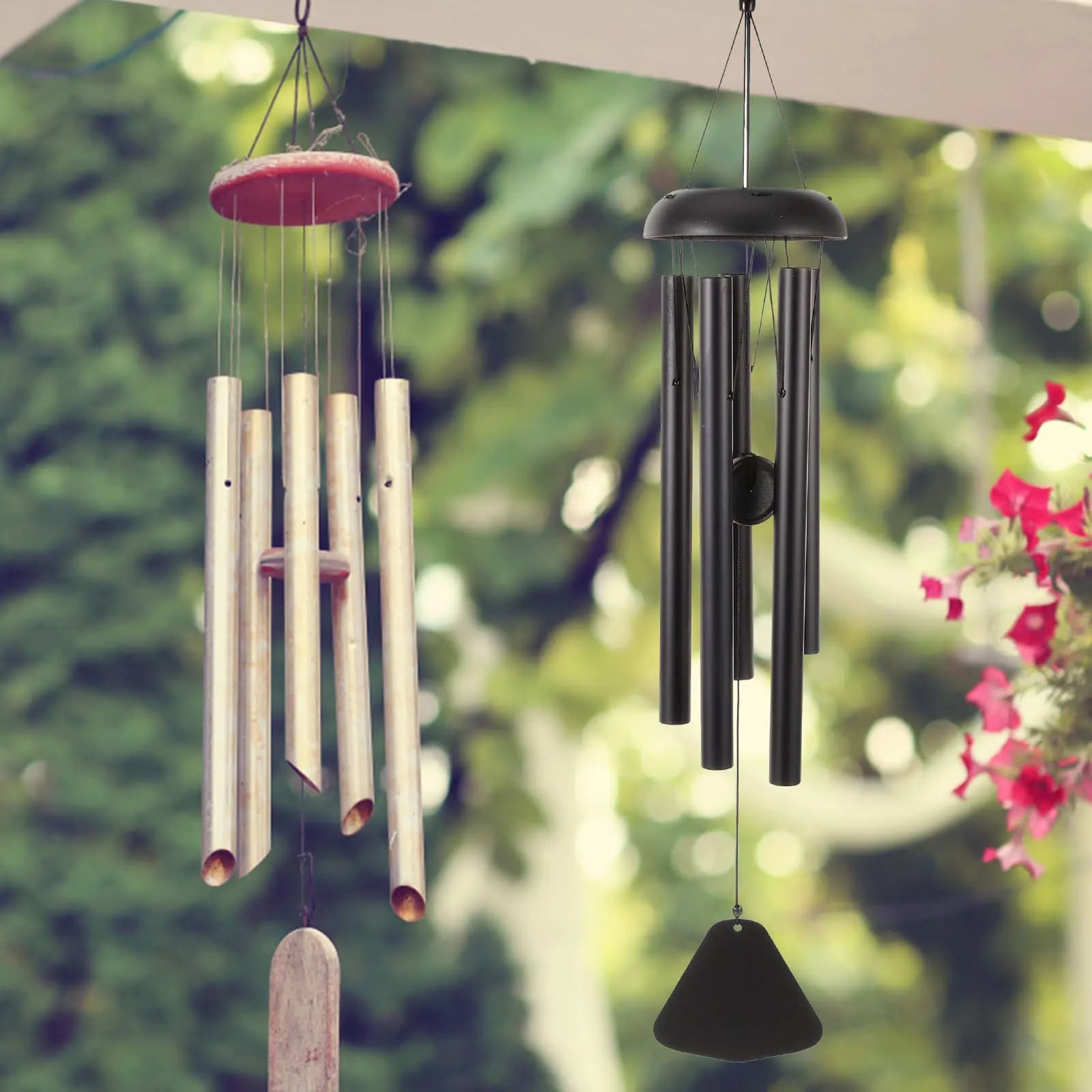 1 set Wind Chimes Outdoor Garden Decor Bell Hanging Halloween Christmas New Year Balcony Wind Chimes Aluminum Wind Chimes Retro